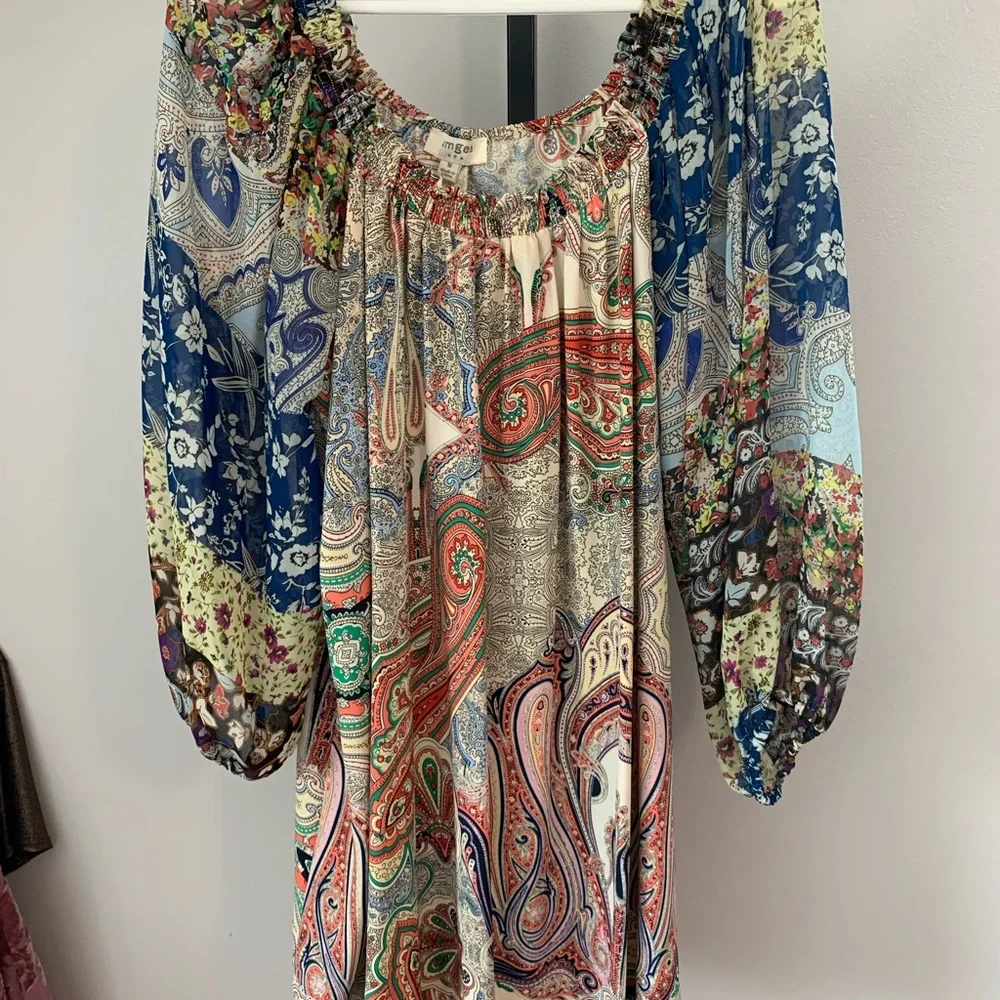 Umgee Mulit Color/Pattern Tunic/Dress - Picture 4 of 14